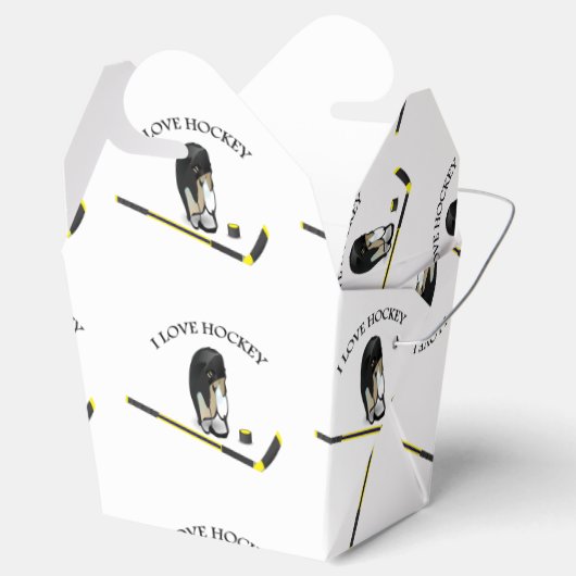 スティックとヘルメットを使ったホッケーカスタムデザイン フェイバーボックス (オープン)