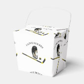 スティックとヘルメットを使ったホッケーカスタムデザイン フェイバーボックス (正面サイド)