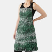 スティックとリントに緑の油テクスチャ エプロン (インサイチュ)