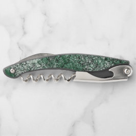 スティックとリントに緑の油テクスチャ ソムリエナイフ