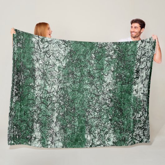 スティックとリントに緑の油テクスチャ フリースブランケット (インサイチュ)