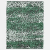 スティックとリントに緑の油テクスチャ フリースブランケット (正面)