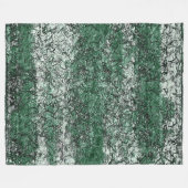 スティックとリントに緑の油テクスチャ フリースブランケット (正面(横))