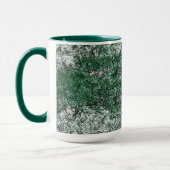 スティックとリントに緑の油テクスチャ マグカップ (左)