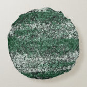 スティックとリントに緑の油テクスチャ ラウンドクッション (裏面)