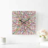 スティックの壁時計をピックアップ スクエア壁時計 (ホーム)