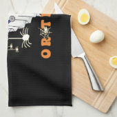 スティックまたはトリートナース不気味ナース衣装おもしろいハ キッチンタオル (四つ折り)