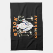 スティックまたはトリートナース不気味ナース衣装おもしろいハ キッチンタオル (縦)