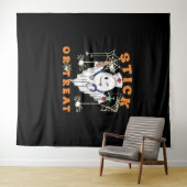 スティックまたはトリートナース不気味ナース衣装おもしろいハ タペストリー (インサイチュ(横))