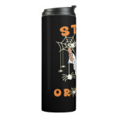 スティックまたはトリートナース不気味ナース衣装おもしろいハ タンブラー (回転左)