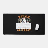 スティックまたはトリートナース不気味ナース衣装おもしろいハ デスクマット (キーボード&マウス)