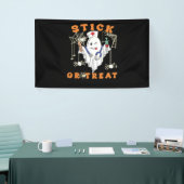 スティックまたはトリートナース不気味ナース衣装おもしろいハ 横断幕 (トレードショー)