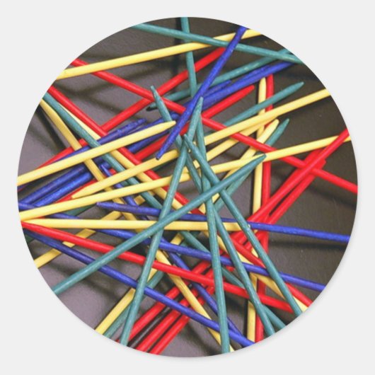 スティックを拾う ラウンドシール (正面)