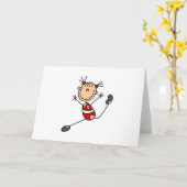 スティックガールギムナストカード カード (黄色い花)