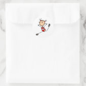スティックガールギムナストTシャツとギフト ラウンドシール (バッグ)