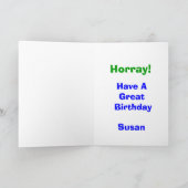 スティックガール誕生日カード カード (内部)