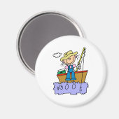 スティックガール魚釣り マグネット (正面/裏面)