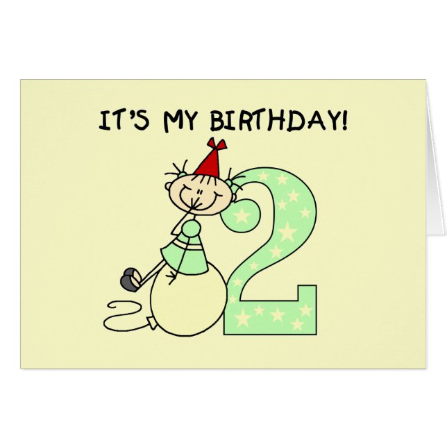 スティックガール2nd誕生日Tシャツとギフト (正面横)