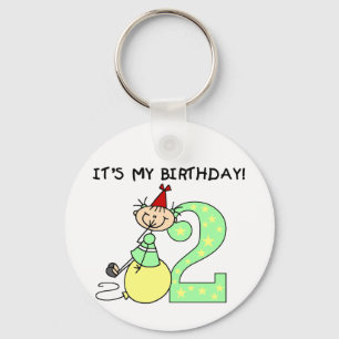 スティックガール2nd誕生日Tシャツとギフト キーホルダー
