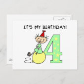 スティックガール4th誕生日Tシャツとギフト ポストカード (正面/裏面)