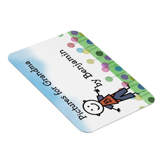 スティックキッズパーソナライズされた冷蔵庫アートフレキシマグネット マグネット (右側)