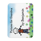 スティックキッズパーソナライズされた冷蔵庫アートフレキシマグネット マグネット (縦)