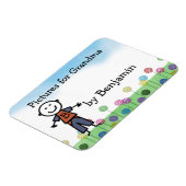 スティックキッズパーソナライズされた冷蔵庫アートフレキシマグネット マグネット (左側)