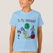 スティックキッズパーティー3rd誕生日Tシャツとギフト Tシャツ (正面)