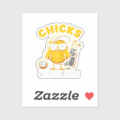 スティックゴルファー女の女の女の女のゴルフクラブGol シール (シート)