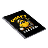 スティックゴルファー女の女の女の女のゴルフクラブGol ノートブック (右側)