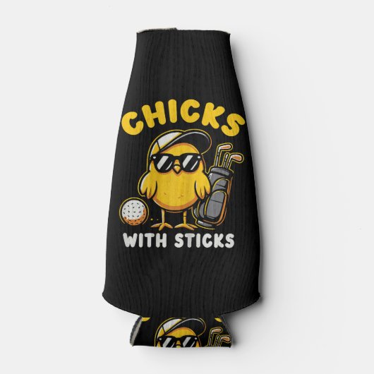 スティックゴルファー女の女の女の女のゴルフクラブGol ボトルクーラー (正面)