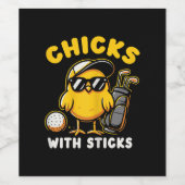 スティックゴルファー女の女の女の女のゴルフクラブGol ワインラベル (シングルラベル)