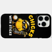 スティックゴルファー女の女の女の女のゴルフクラブGol Case-Mate iPhoneケース (裏面 (横))