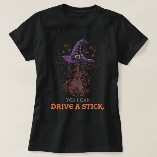 スティックシフトが運転できるよデザイン Tシャツ (デザイン正面)