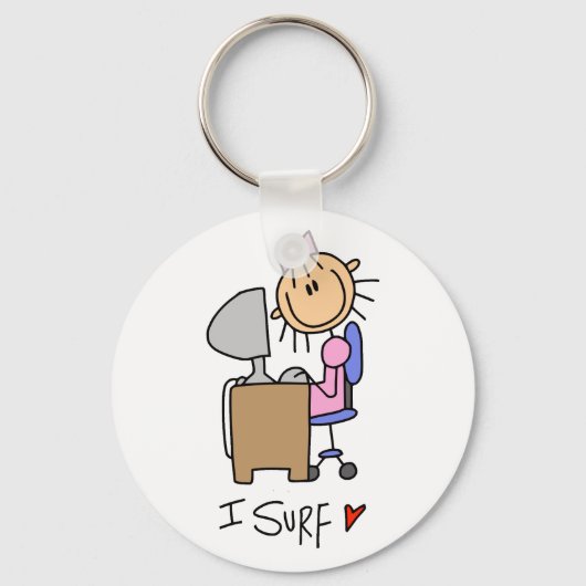 スティックスフィギュアのインターネットサーファー キーホルダー (正面)