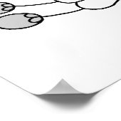 スティックスフィギュアサッカーイエロー ポスター (角)