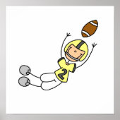 スティックスフィギュアサッカーイエロー ポスター (正面)