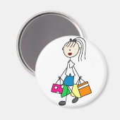 スティックスフィギュアショッピング磁石 マグネット (正面/裏面)