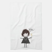 スティックスフィギュアデイジー キッチンタオル (縦)