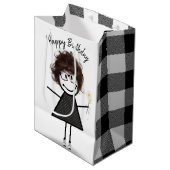 スティックスフィギュアデイジー ミディアムペーパーバッグ (正面アングル)