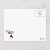 スティックスフィギュアバスケットボールシンクTシャツとギフト ポストカード (裏面)