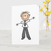 スティックスフィギュアパパ カード (黄色い花)