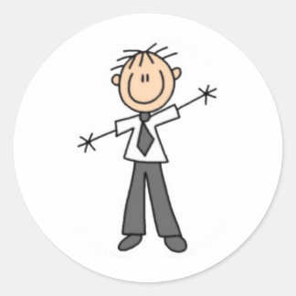 スティックスフィギュアパパ ラウンドシール