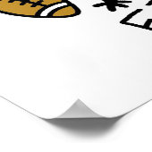 スティックスフィギュア基本サッカーTシャツとギフト ポスター (角)