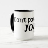 スティックスフィギュア女の子と喜び引用文 マグカップ (正面左)