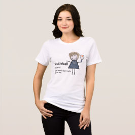スティックスフィギュア女の子ピックボールとパドル トライブレンドTシャツ