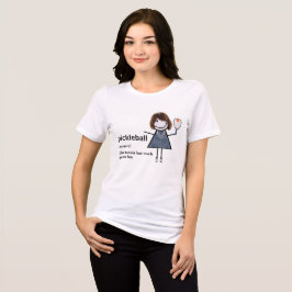 スティックスフィギュア女の子ピックボールとパドル トライブレンドTシャツ