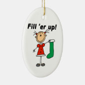 スティックスフィギュア女の子フィル'erアップオーナメント セラミックオーナメント (右)