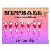 スティックスフィギュア感動的引用文Netball 2019 カレンダー (カバー)