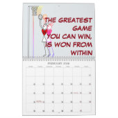 スティックスフィギュア感動的引用文Netball 2019 カレンダー (2月 2026)